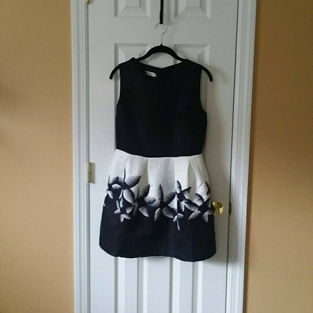Justyle White And Black Dress